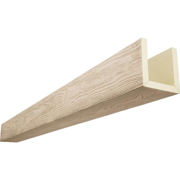 Endurathane 4 in. H x 8 in. W x 16 ft. L Sandblasted Sonora Desert 3-Sided U-Shaped Faux Wood Beam