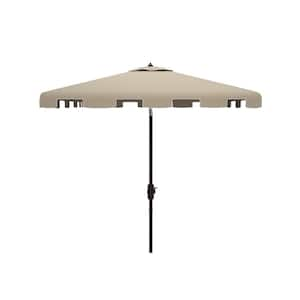 Zimmerman 7.5 ft. Aluminum Market Tilt Patio Umbrella in Beige/White