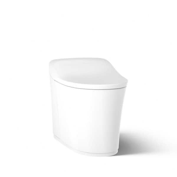 Eir Comfort Height Intelligent 1-Piece 0.8 GPF Dual Flush Elongated Toilet in White with built in bidet, Seat Included