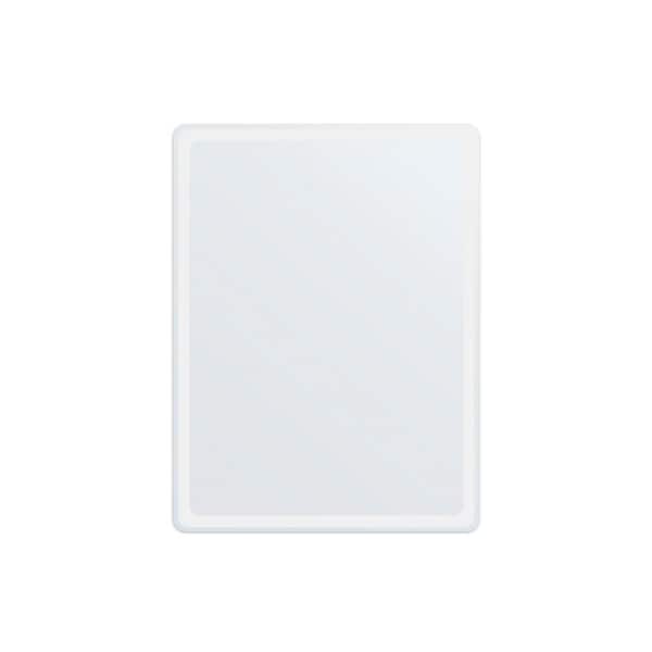 JimsMaison 32 in. W x 24 in. H Rectangular Frameless Wall Mounted LED Bathroom Vanity Mirror in Silver