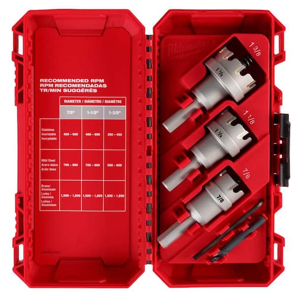 Milwaukee Carbide Hole Cutter Kit (4-Piece) 49-22-8610 - The Home