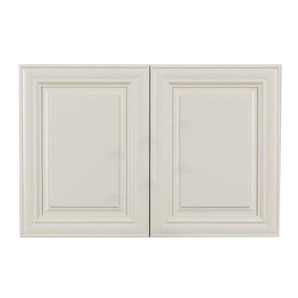 LIFEART CABINETRY Princeton Assembled 36 in. x 24 in. x 24 in. 2-Door Wall Cabinet with 1-Shelves in Off-White