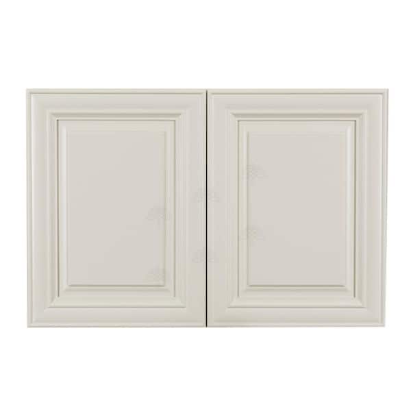 LIFEART CABINETRY Princeton Assembled 36 in. x 21 in. x 12 in. 2-Door Wall Cabinet no Shelf in Off-White