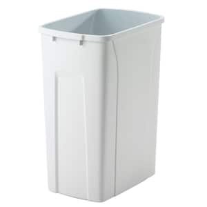18 in. H x 14 in. W x 9 in. D Plastic 35 Qt. Replacement Pull Out Trash Can in White