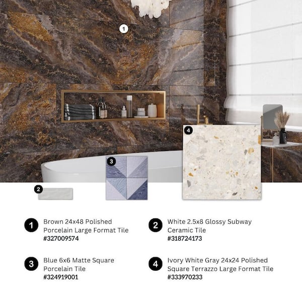 Apollo Tile White 2.58 in. x 8 in. Polished Ceramic Subway Wall