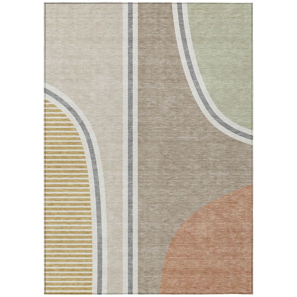 Chantille Machine Washable Indoor/Outdoor Abstract ACN2505 Beige 5 ft. x 7 ft. 6 in. Area Rug price history on PriceWatchPro