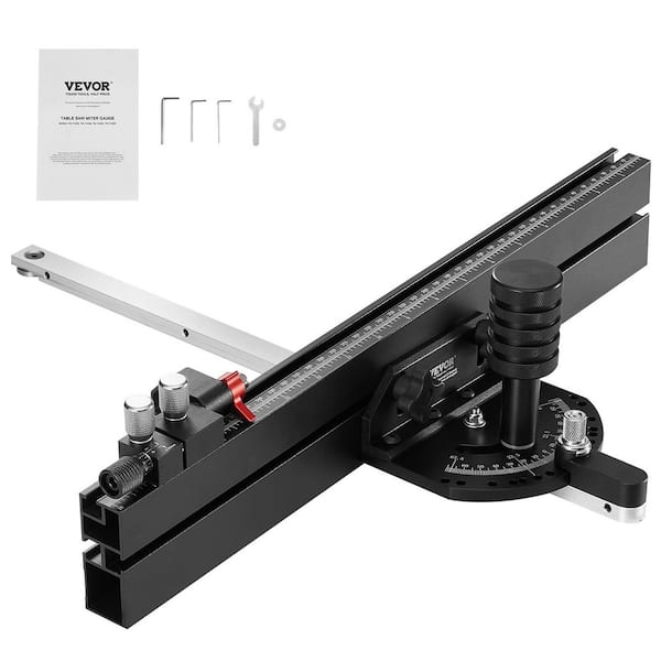 Precision Miter Gauge, Aluminum Alloy Table Saw Miter Gauge, for Woodworking, Standard Slot 3/4in. x 3/8in.