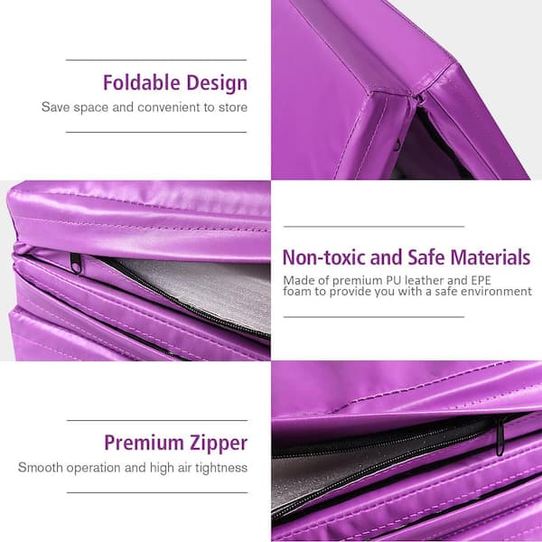 Kimjaly Designed Thickness 8mm Yoga Mat Bag Nylon Purple Floral Print F/Ship