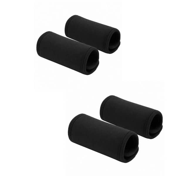 2-Pack Mobility Series 9 x 5.5 in. Walker Handle Cushions, Breathable Comfort Grips for Wheelchair Rollator in Black