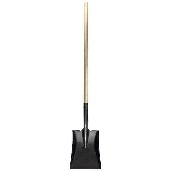 48 in. Square Point Shovel with Wooden Handle Heavy-Duty 16-Gauge Steel Head