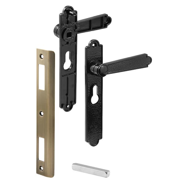 Diecast, Black Dimpled, Security Screen or Storm Door Lever Set