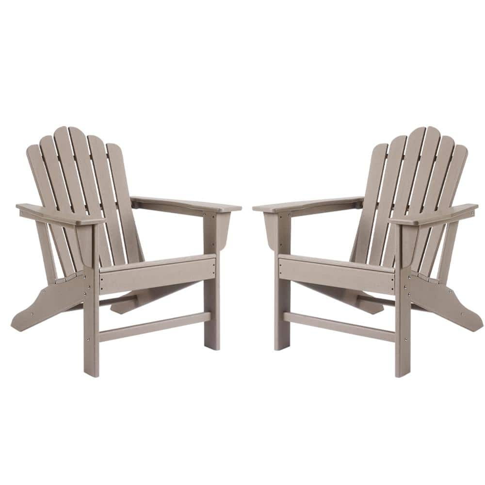 Amucolo Classic Brown Outdoor Plastic Adirondack Chair Set Of 2 PE   Plastic Adirondack Chairs Pe Cyw7 1102 64 1000 