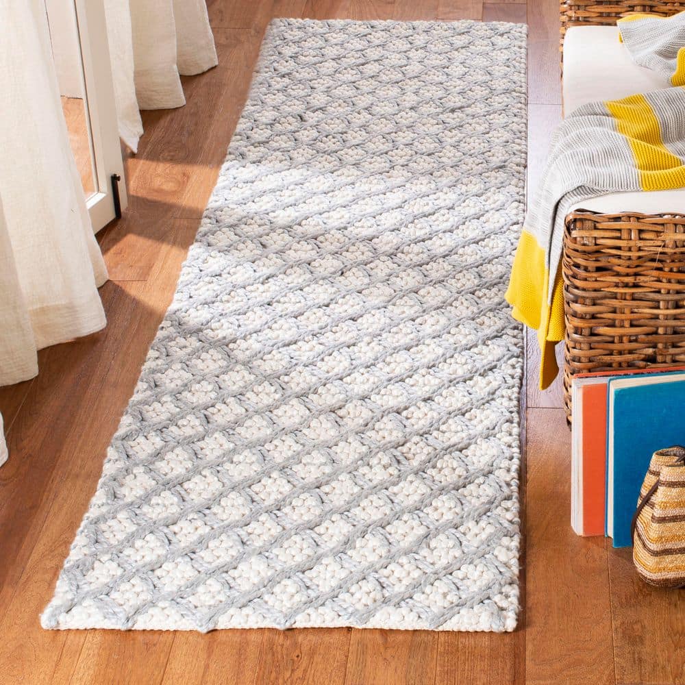 Natura 2 ft. x 8 ft. Silver/Ivory Distressed Multi-Diamonds Runner Rug price history on PriceWatchPro