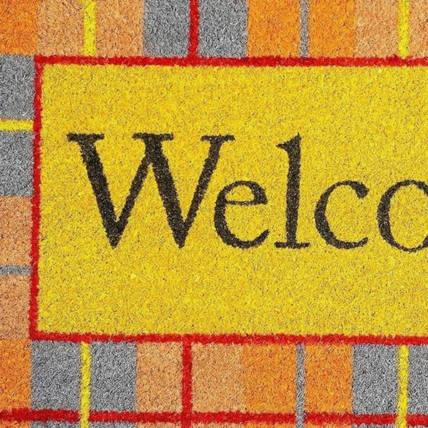 Multi-Colored 36 in. x 24 in. Coir Outdoor Door Mat