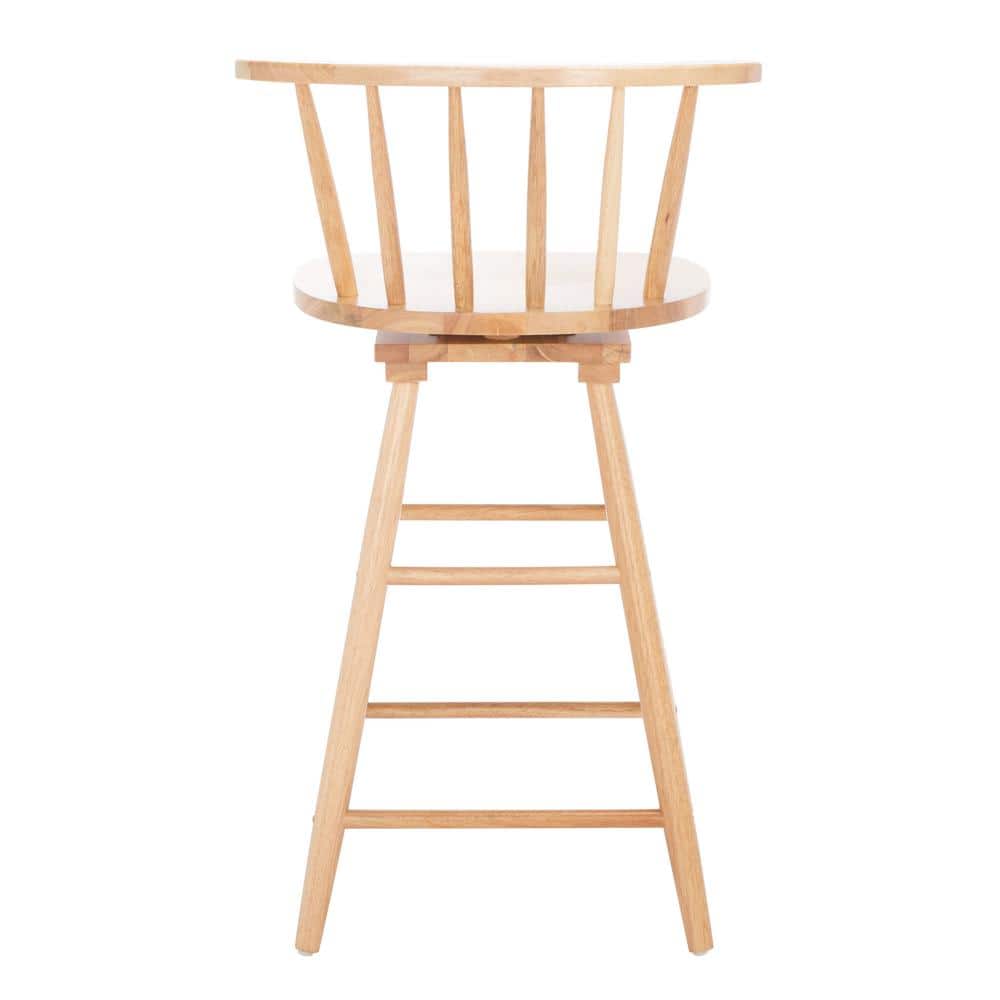 Natural Wood Swivel Windsor Counter Stool