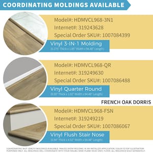 French Oak Dorris 22 MIL 7.2 in. x 48 in. Click Lock Waterproof Luxury Vinyl Plank Flooring (19.12 sq. ft./case)