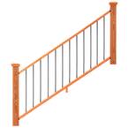 ProWood 6 ft. Redwood-Tone Southern Yellow Pine Moulded Stair Rail Kit ...