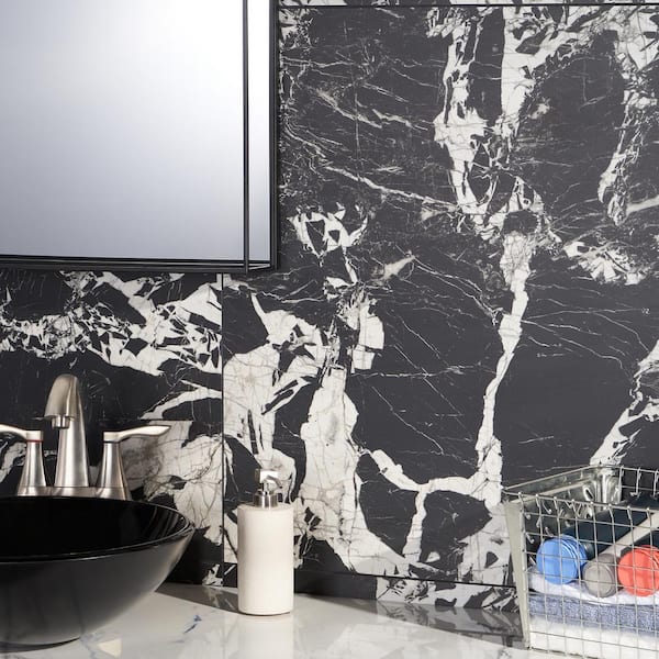Kasama Black Antique 29.13 in. x 29.13 in. Matte Porcelain Floor and Wall Tile (11.78 Sq. Ft. / Case)