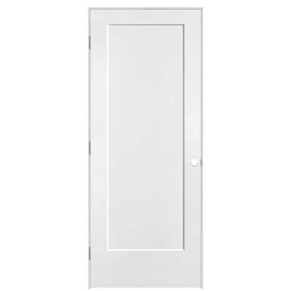 Masonite 32 in. x 80 in. 1-Panel Lincoln Park Right-Hand Hollow Core Pure White Molded Composite Single Prehung Interior Door