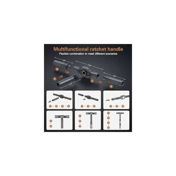 YICHUHAOXI 24-in-1 Magnetic Screwdriver Set 6.35 mm Shank 24