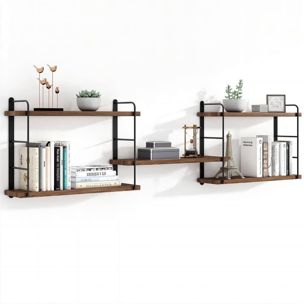 15.8 in. W x 6 in. D Decorative Wall Shelf for Wall with Sturdy Metal Frame