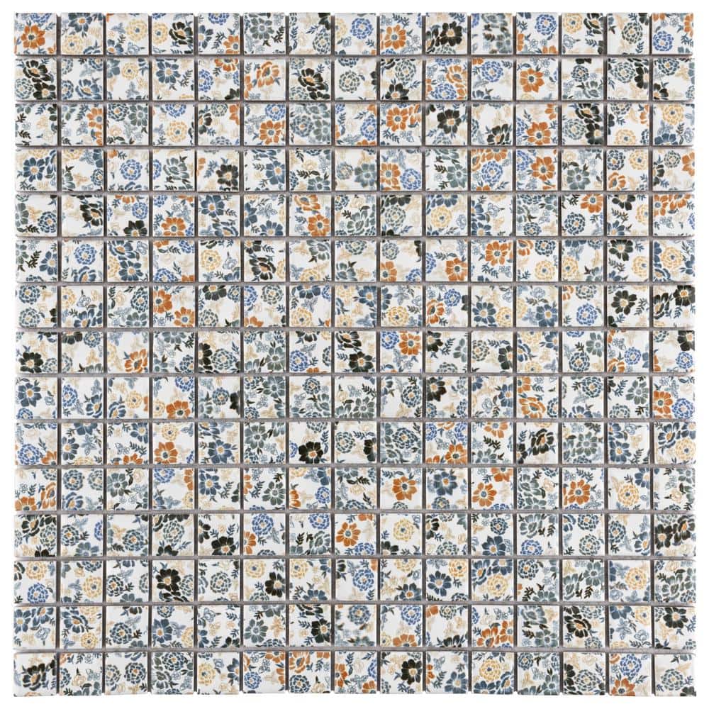 Spring Flower 12 in. x 12 in. Porcelain Mosaic Tile (1.02 sq. ft./Each) price history on PriceWatchPro