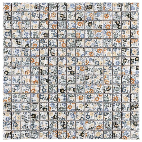 Merola Tile Spring Flower 12 in. x 12 in. Porcelain Mosaic Tile (1.02 sq. ft./Each)