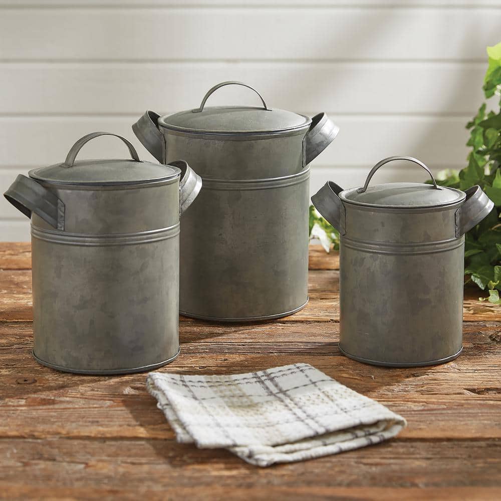 Park Designs Vintage Metal Canister Set 8599-973 - The Home Depot