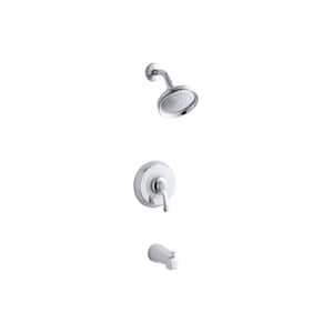 Fairfax 1-Handle 1-Spray 2.5 GPM Tub and Shower Faucet with Lever Handle in Polished Chrome (Valve Not Included)