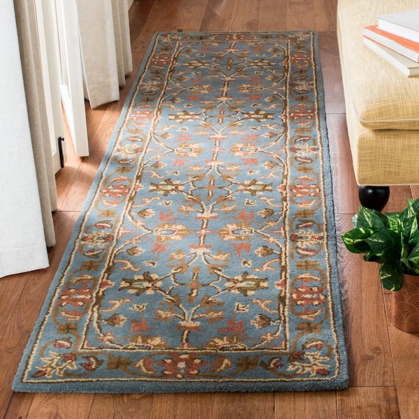 Heritage Blue 2 ft. x 8 ft. Border Runner Rug
