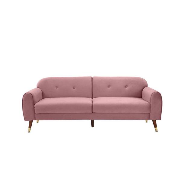 Utopia 4niture Laura 78.5 in. W Pink Modern Velvet Loveseat