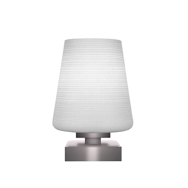 Unbranded Quincy 8.75 in. Graphite Accent Lamp with Glass Shade