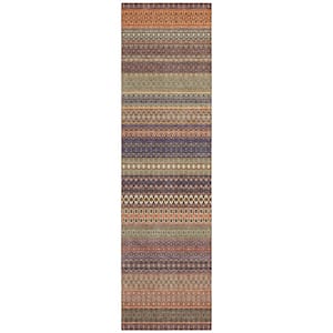 Chantille ACN527 Paprika 2 ft. 3 in. x 7 ft. 6 in. Machine Washable Indoor/Outdoor Geometric Runner Rug