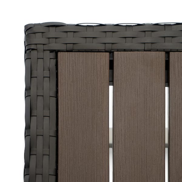 Milo Gray 6-Piece Wicker Outdoor Sectional Set with Charcoal Gray Cushions