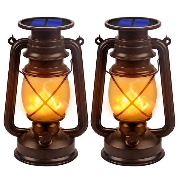 2-Pack Outdoor Hanging Solar Lights, Waterproof Camping Lamps, Landscape Decor for Table Patio Garden Yard Pathway Porch