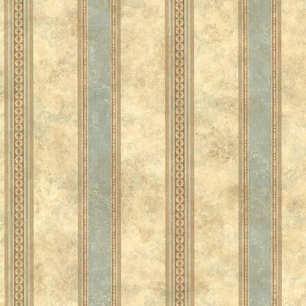 Chesapeake Castine Aqua Tuscan Stripe Wallpaper