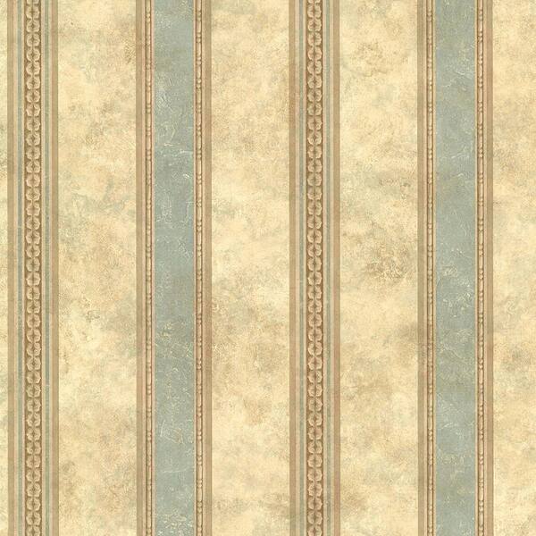 Chesapeake Castine Aqua Tuscan Stripe Wallpaper Sample