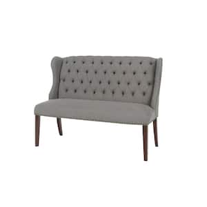 Belcrest Upholstered Tufted Wingback Dining Bench with Charleston Teal Seat (56.3 in. W x 41 in. H)