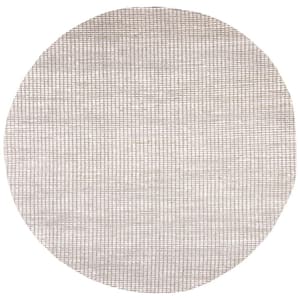 Marbella Ivory 6 ft. x 6 ft. Round Solid Area Rug