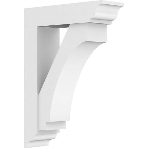 Ekena Millwork Standard Imperial 5 in. W x 22 in. H x 16 in. D Signature Urethane Polyurethane Bracket With Traditional Ends