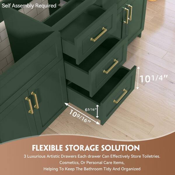Zeafive Mox 72 in. W Double Bathroom Vanity Cabinet without Top in