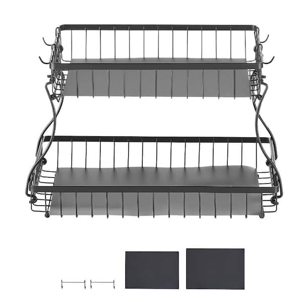 Tier Fruit Basket Bowl Kitchen Countertop Storage Stand Holder Banana Hanger