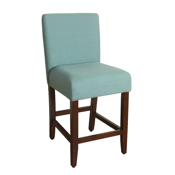 Upholstered 24 in. Aqua Textured Bar Stool