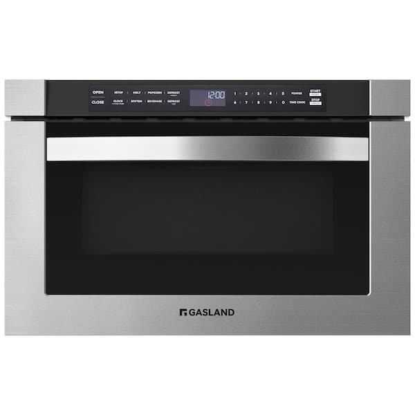 GASLAND 24 in. 1.2 cu. ft. 1000-Watt Built-In Microwave Drawer in Stainless Steel