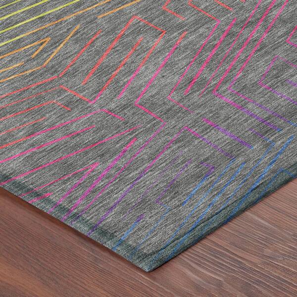 Chantille Machine Washable Indoor/Outdoor Abstract ACN2830 Gray 10 ft. x 14 ft. Area Rug