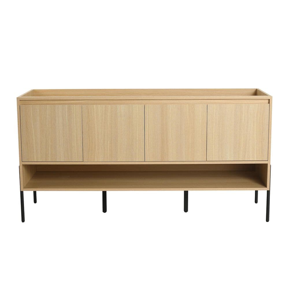 58.7 in. Freestanding Bath Vanity Cabinet without Top in Oak Unassembled price history on PriceWatchPro