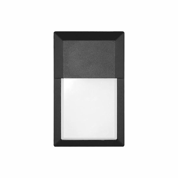 Euri Lighting 12-Watt Black Outdoor Integrated LED Wall Pack Light in Soft White