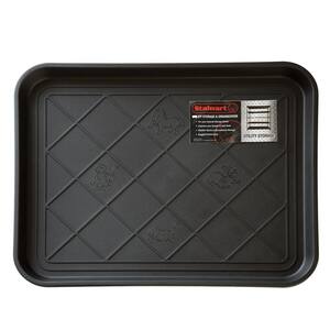 Black 15 in. x 20 in. Eco-Friendly Polypropylene Utility Boot Tray Mat
