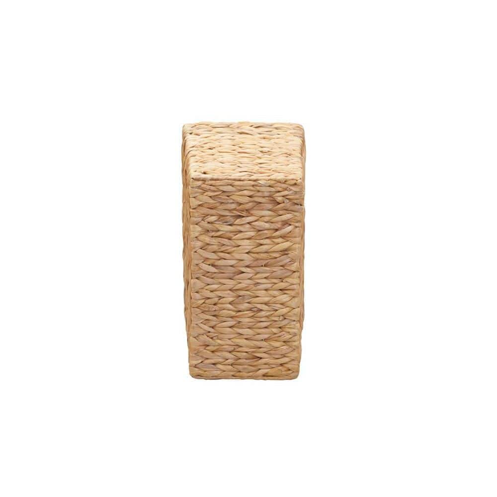 Natural Water Hyacinth Freestanding Woven Storage Basket