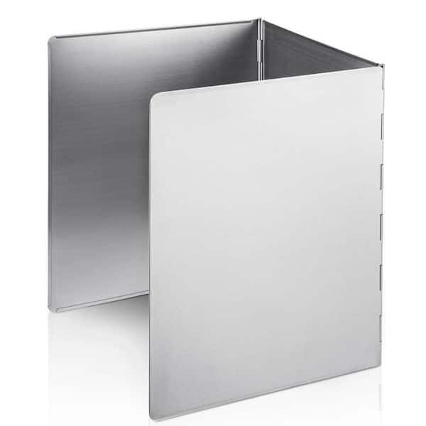 3 Sided Splatter Guard Anti Splatter Shield Stainless Steel Oil Splatter Guard for Stove Foldable Grease Splatter Screen